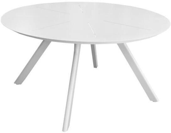 Proloisirs Table de jardin ronde Seven aluminium 150 cm blanc