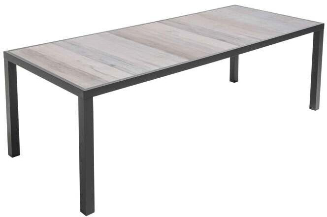Oviala Table de jardin Tivoli en aluminium et céramique 230 x 95 cm