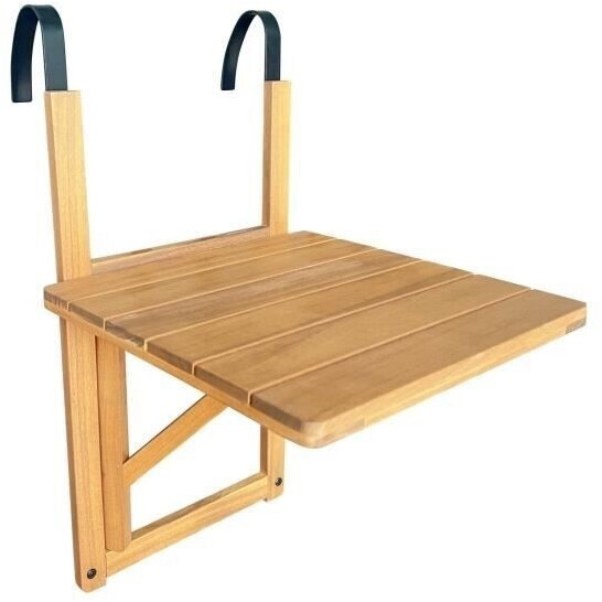 sweeek Table de balcon rabattable bois 42 x 40 x 68 cm