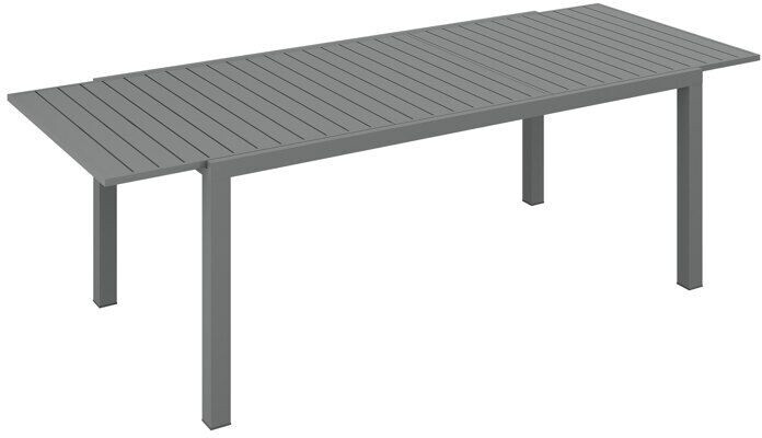 Outsunny Table de jardin extensible aluminium 240 x 94 x 73 cm gris