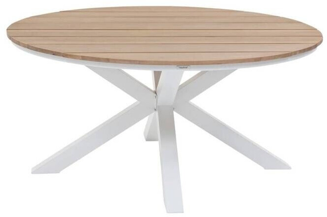 Hespéride Table de jardin Oriengo acacia aluminium 4 places blanc