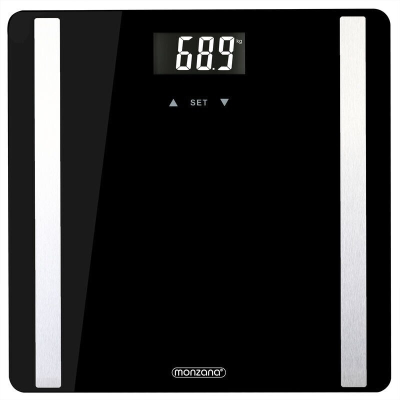 Deuba Digital Person Scale with BIA Sensor System Black