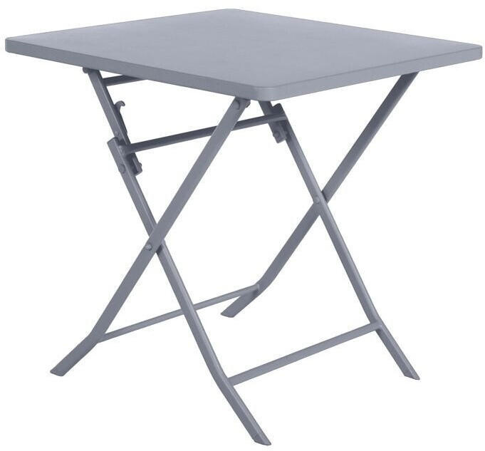 Hespéride Table de jardin pliante Greensboro carrée 70 x 70 x 71 cm gris quartz