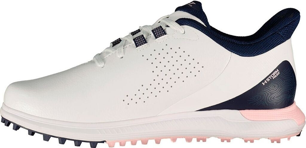 Under Armour Drive Fade SL Golf Shoes white pink dark blue