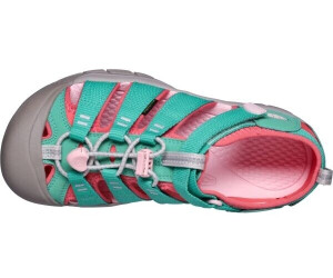 KEEN Kids Newport H2 Closed Toe Water Sandals - Quick-Dry, Adjustable Strap (Bright Aqua/Pink-A-Boo)