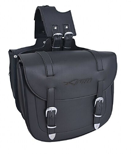Apro Saddle Bag Motorcycle Motorbike Biker Panniers Bikers Cruiser Black