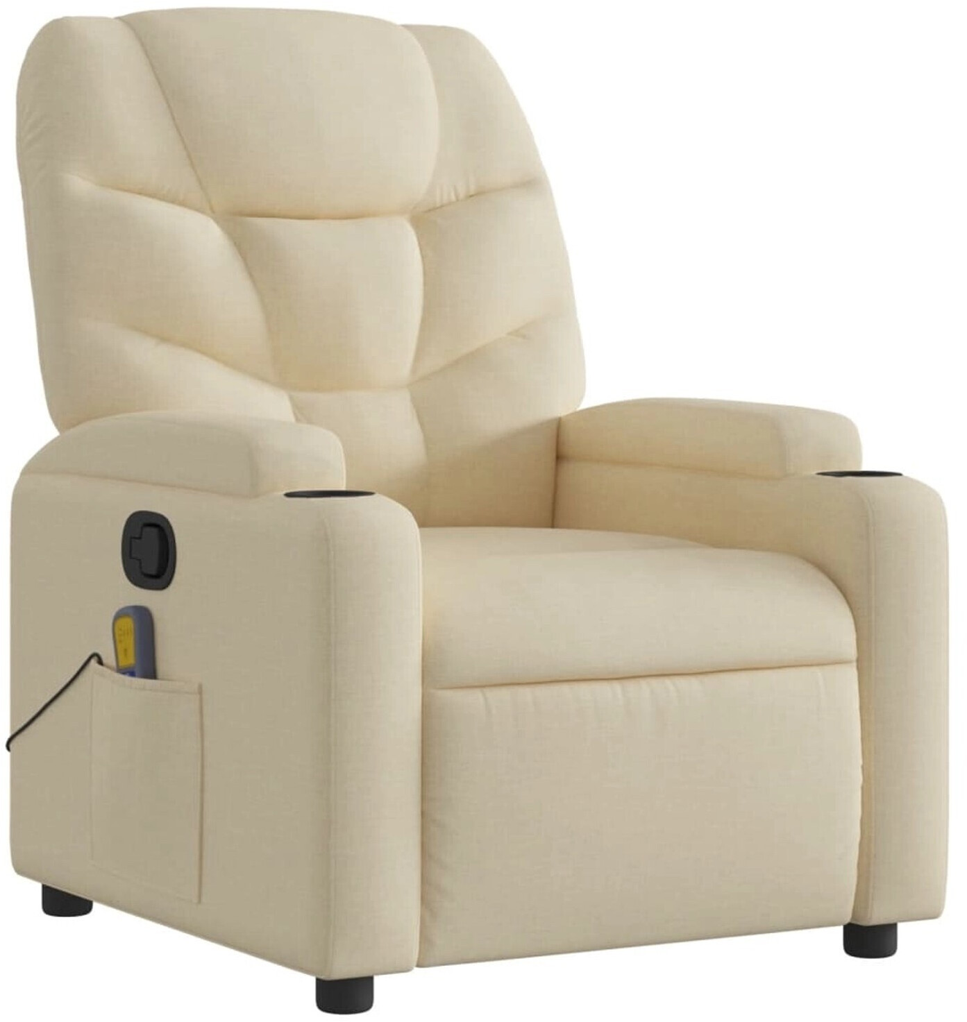 vidaXL Fabric massage chair cream