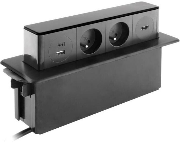 Otio Bloc encastrable 2 prises USB HDMI blanc