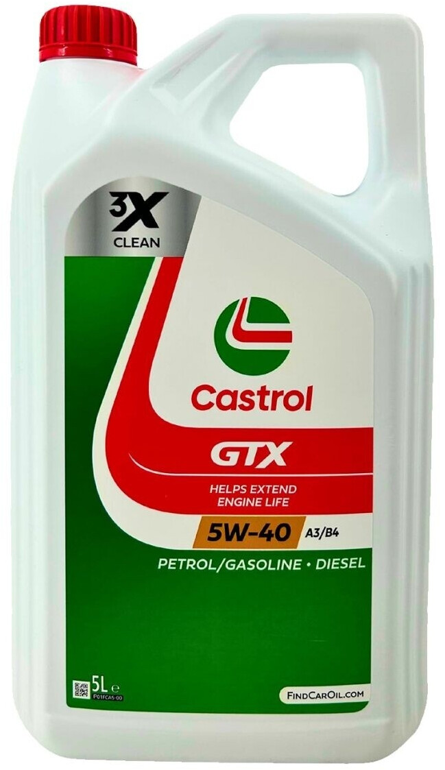 Castrol GTX 5W-40 A3/B4 5L (15F687)