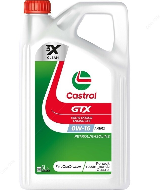 Castrol GTX 0W-16 Renault AN20222 5L (160A26)