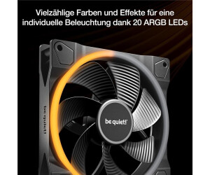 Ventilateur PC Be Quiet! Light Wings 140 Mm PWM Reverse Black - 7 Pales Inversées, ARGB, Silencieux, Pour Admission Latérale/bas