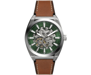 Orologio Fossil Everett Uomo Automatico | Cassa 42mm In Acciaio E Cinturino Pelle Marrone | Vetro Zaffiro