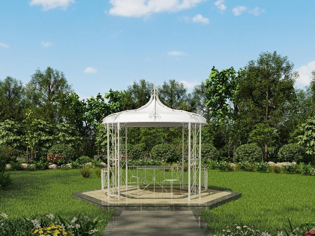 Vente-unique Kiosque de jardin Tilcara blanc