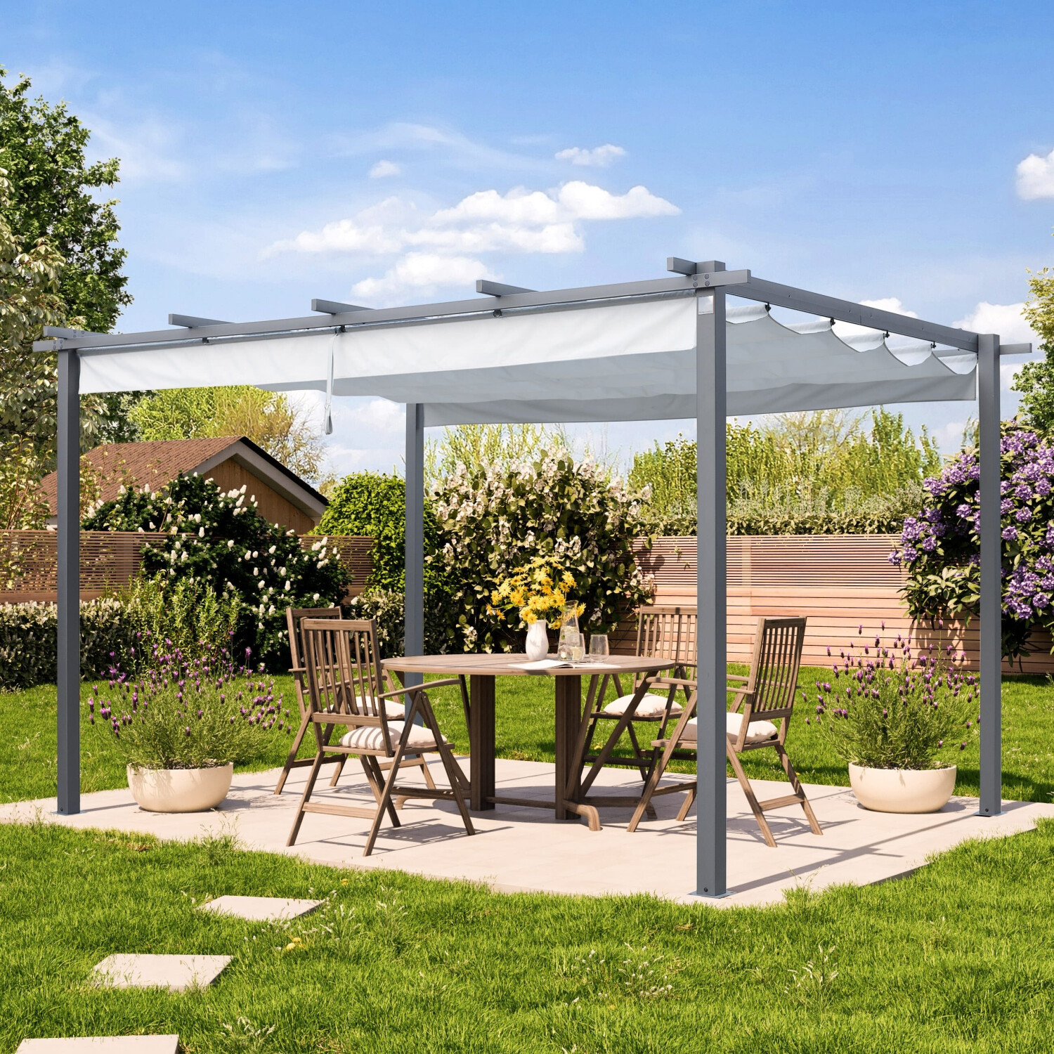 Tenda Parasole Rettangolare Grigia 1,5x1,8 M – Vela Ombreggiante In HDPE, Blocco UV 95%, Per Giardino E Terrazzo