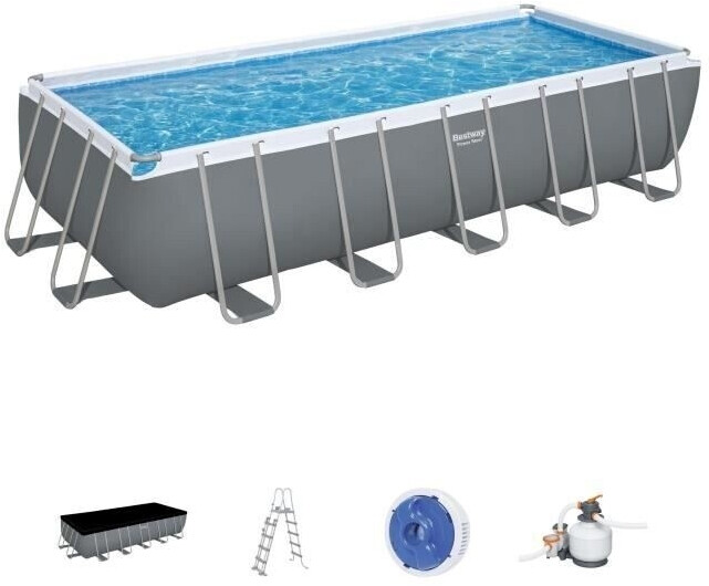 Bestway Piscine tubulaire rectangulaire Power Steel 640 x 274 x 132 cm