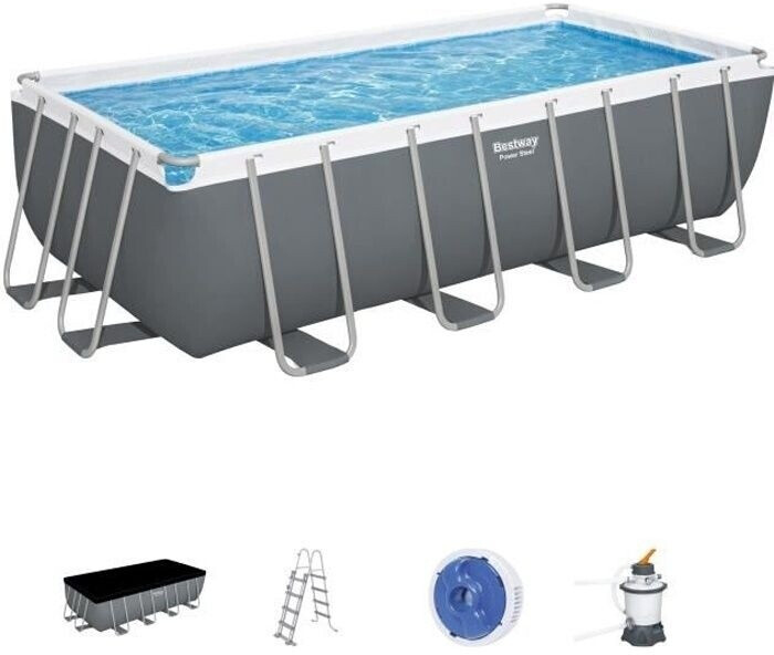 Bestway Piscine tubulaire rectangulaire Power Steel 488 x 244 x 122 cm