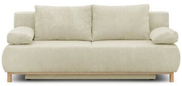 Mika Banquette convertible 3 places côtelé beige