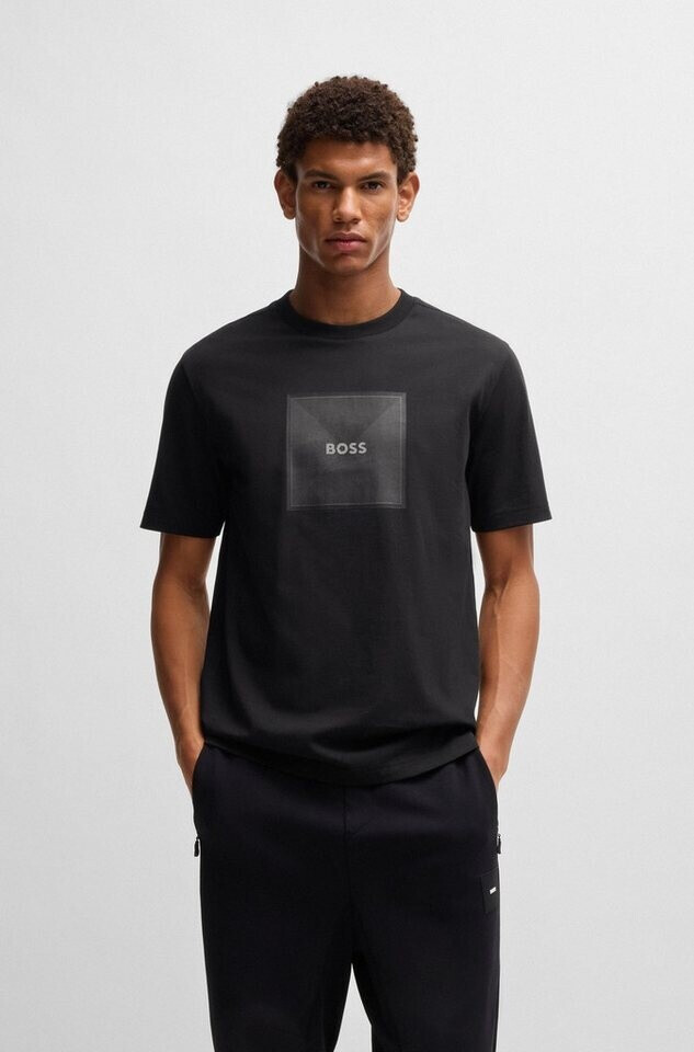 BOSS - Contrast-logo T-shirt In Cotton Jersey - White