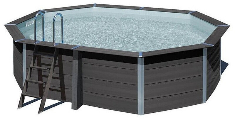 Gre Piscine ovale Avantgarde 524 x 386 x 124 cm avec échelle et filtre anthracite