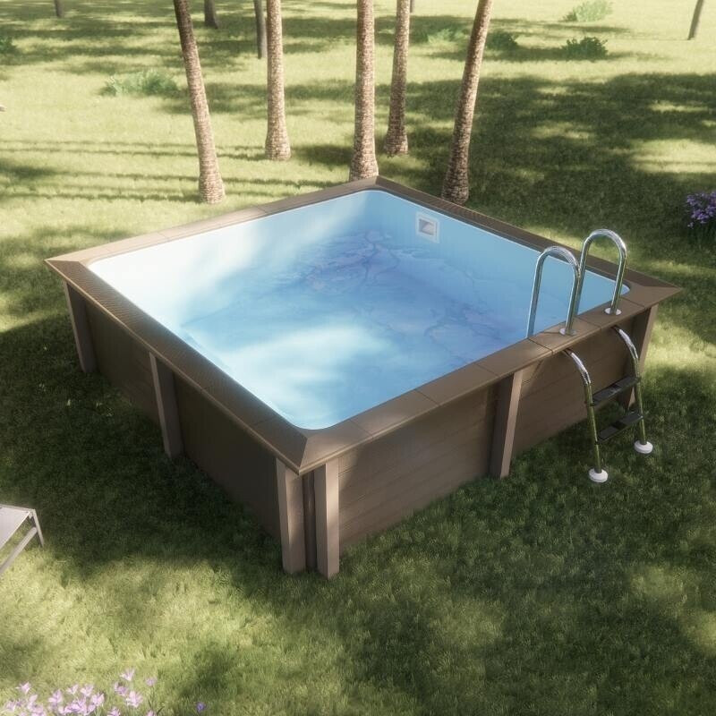 Naturalis Piscine béton carrée 324 x 324 cm