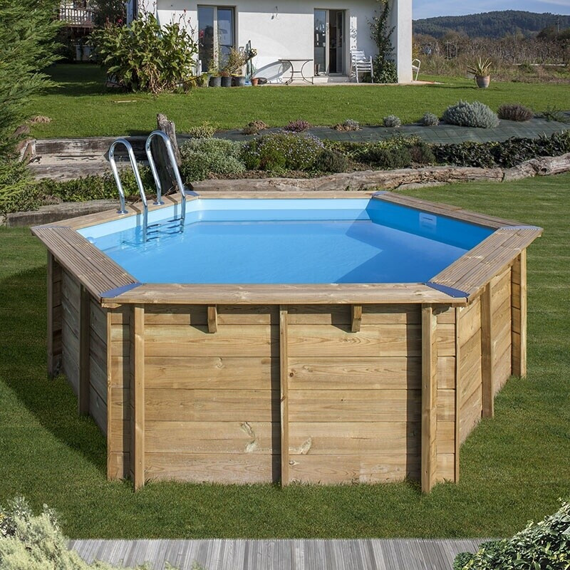 SunBay Piscine bois Vanille II 400 x 119 cm