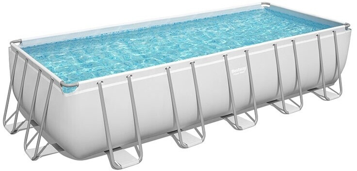 Bestway Piscine tubulaire rectangulaire Power Steel 640 x 274 x 132 cm gris avec filtre