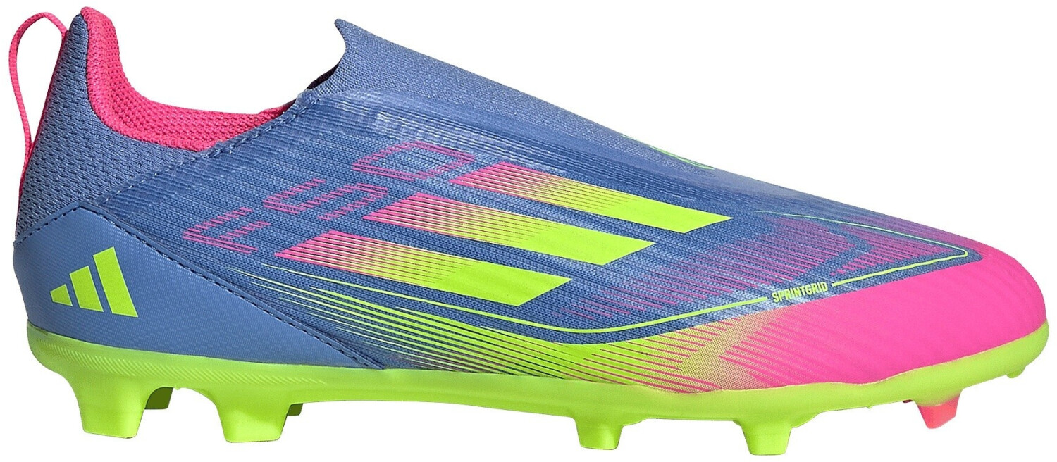 Adidas F50 League Laceless Kids FG/MG (IE3742) blue fusion/lucid lemon/lucid pink