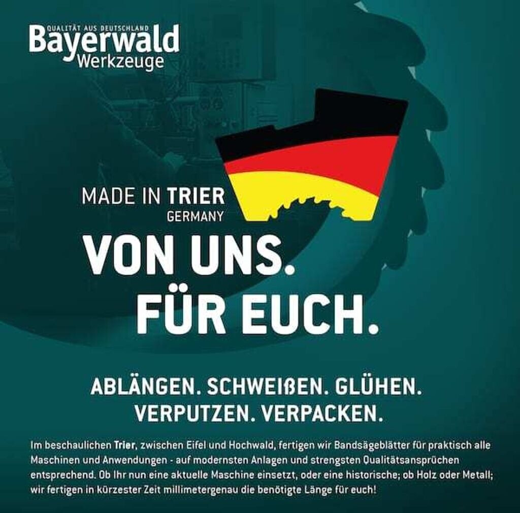 Bayerwald Gereedschapsstaal lintzaagblad, 2360 x 6 x 0,5 x 6, hout, non- ferrometalen, kunststof, dunne plaaten/zaagband, geschikt voor bandzagen
