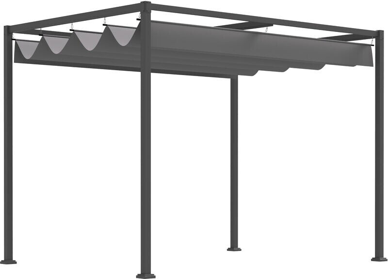 Outsunny Pergola coulissante rétractable 298 x 213 x 221 cm