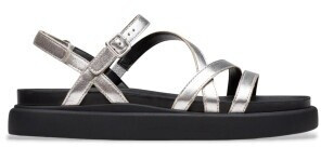 Clarks Aristella Rose Leather Sandals 26181261 silver