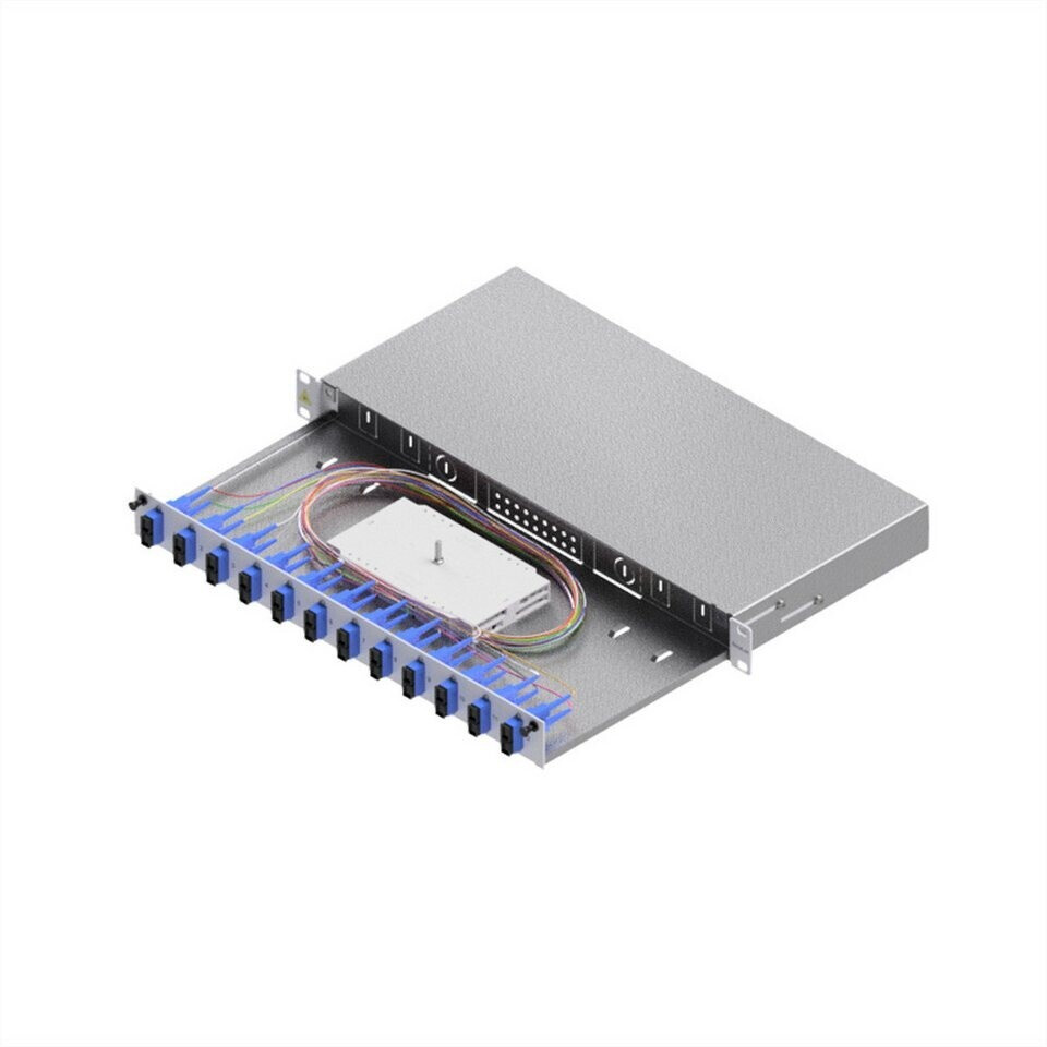 EasyLAN LSB1B115 19'' LWL Spleißbox 1HE 12 Ports 12x SC-Duplex OS2