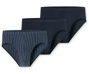 Schiesser Herren-Supermini-Slip 3er Pack – 95% Bio-Baumwolle, Bequemer Softbund, Dunkelblau