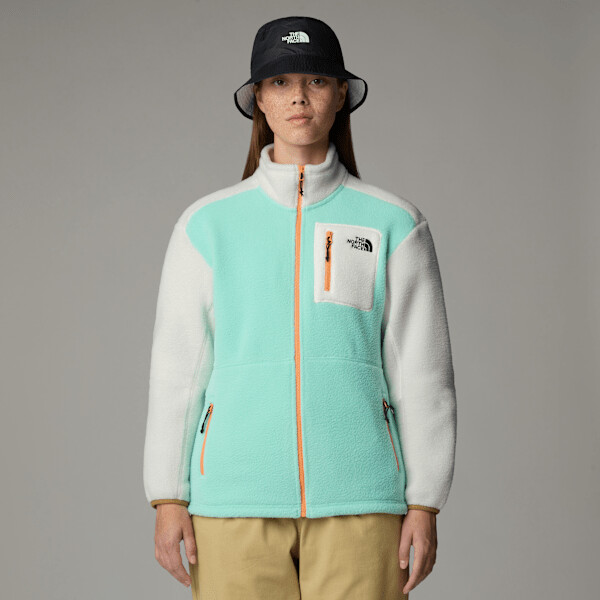 The North Face Yumiori Women Full-Zip Fleece Jacket Bright Foam-White Dune-Papaya