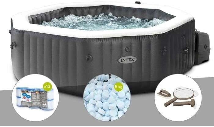 Intex Pools PureSpa Carbone 4 places avec jets, 6 filtres, pastilles et kit d'entretien
