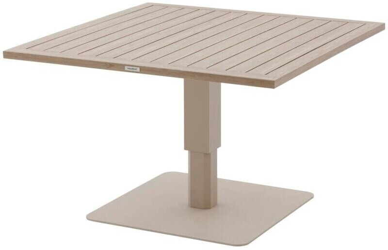 Hespéride Salimia Table de jardin relevable carrée 110 x 110 x 69 cm argile/lin