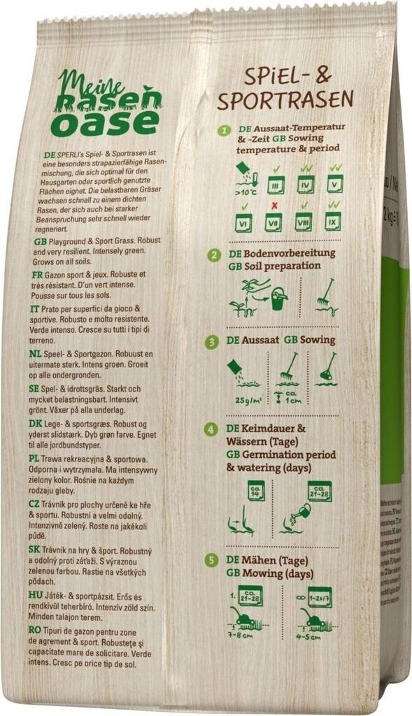 Sperli Sperli Spiel- und Sportrasen RSM 2.3 2,0 kg 100 m² - back view