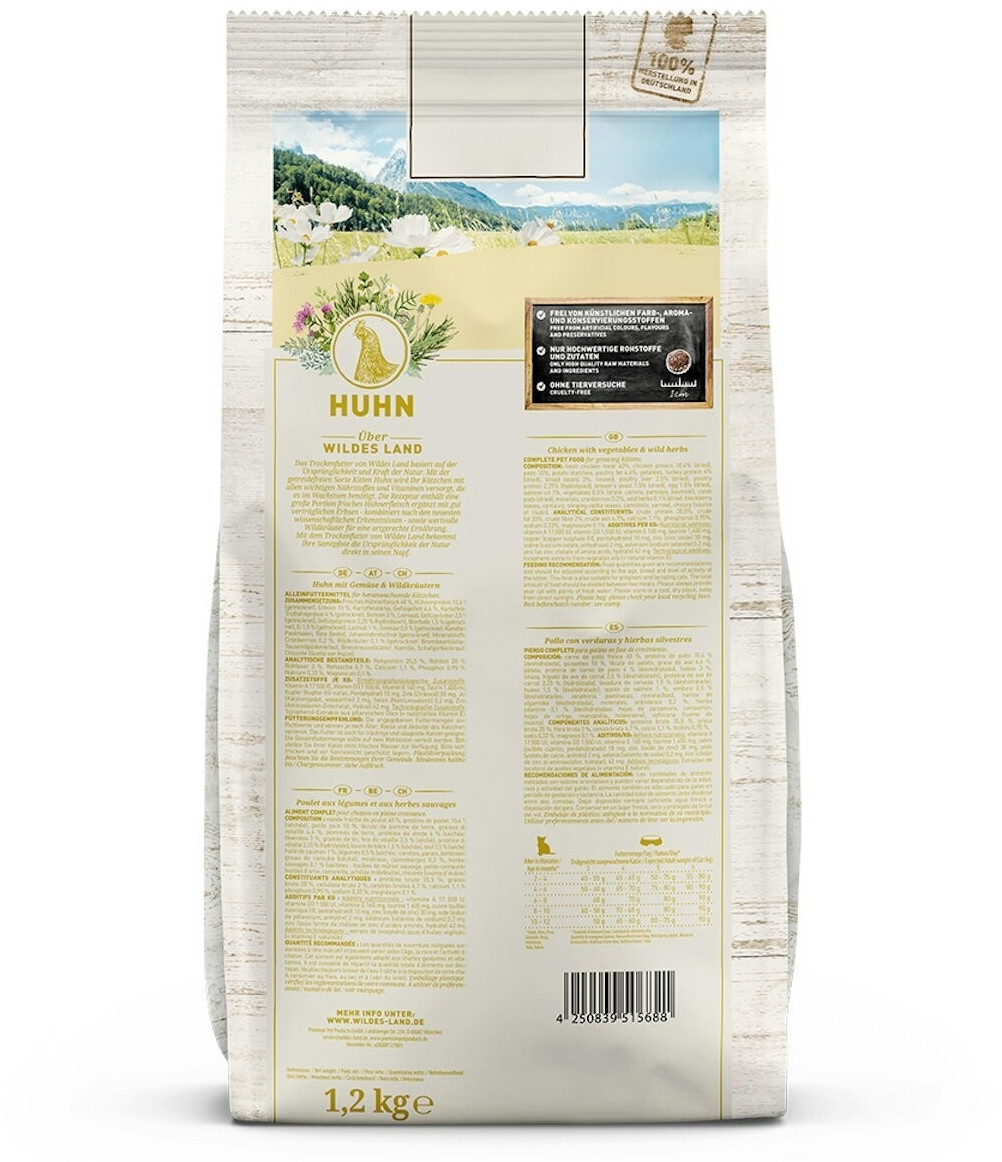Wildes Land Croquettes pour chat 1.2kg Wildes Land Croquettes pour chat 1.2kg