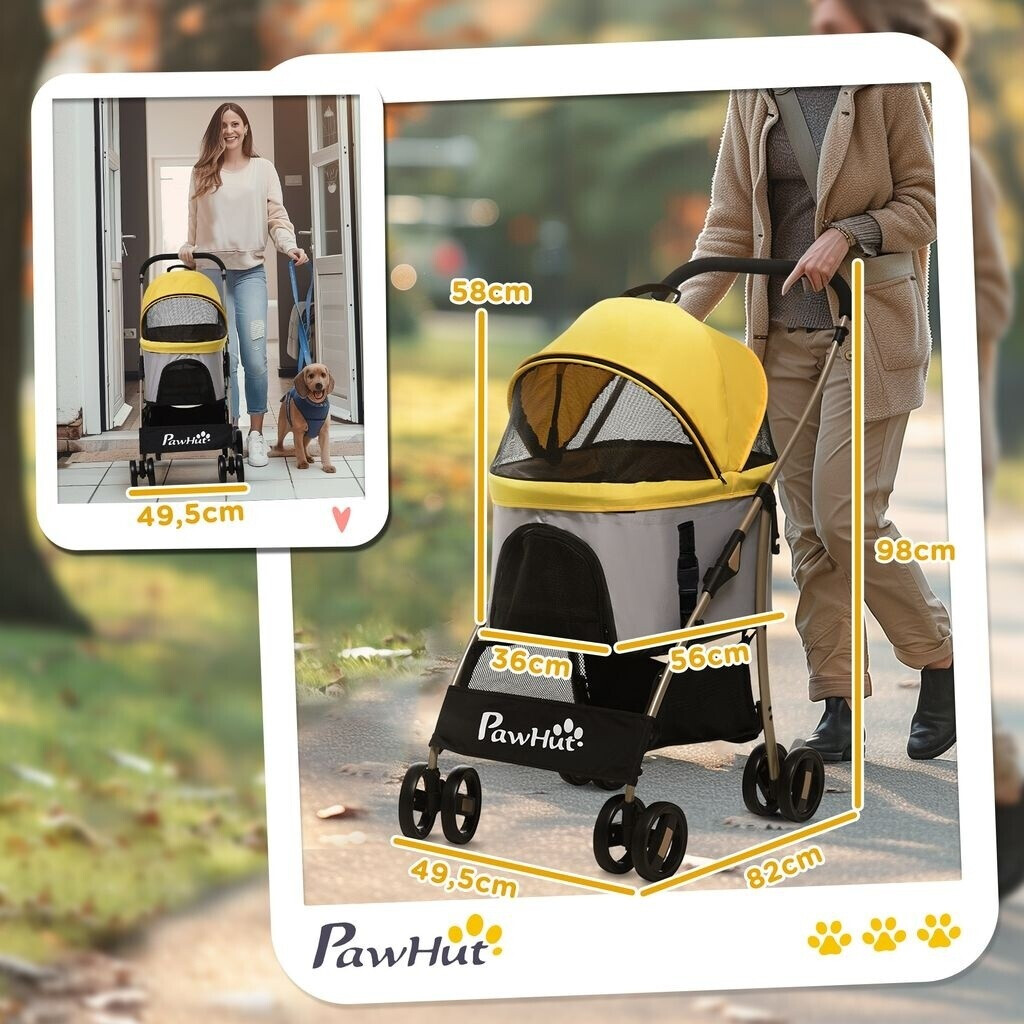 Pawhut Poussette pour chien Pawhut Poussette pour chien