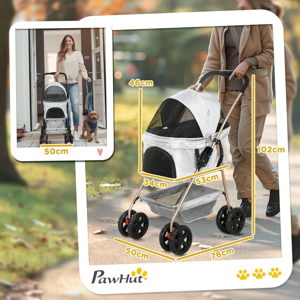 Pawhut Poussette pour chien Pawhut Poussette pour chien