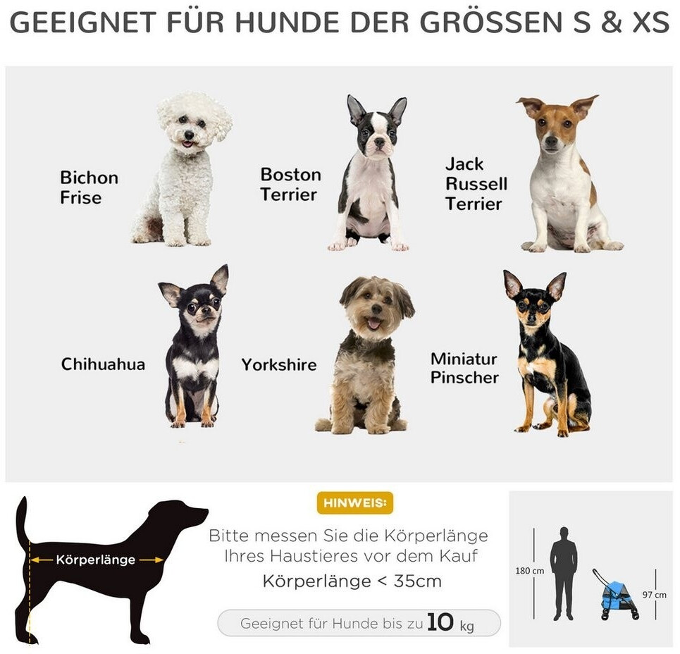 Pawhut Poussette pour chien Pawhut Poussette pour chien
