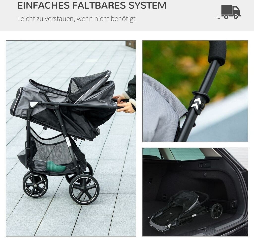 Pawhut Poussette pour chien Pawhut Poussette pour chien