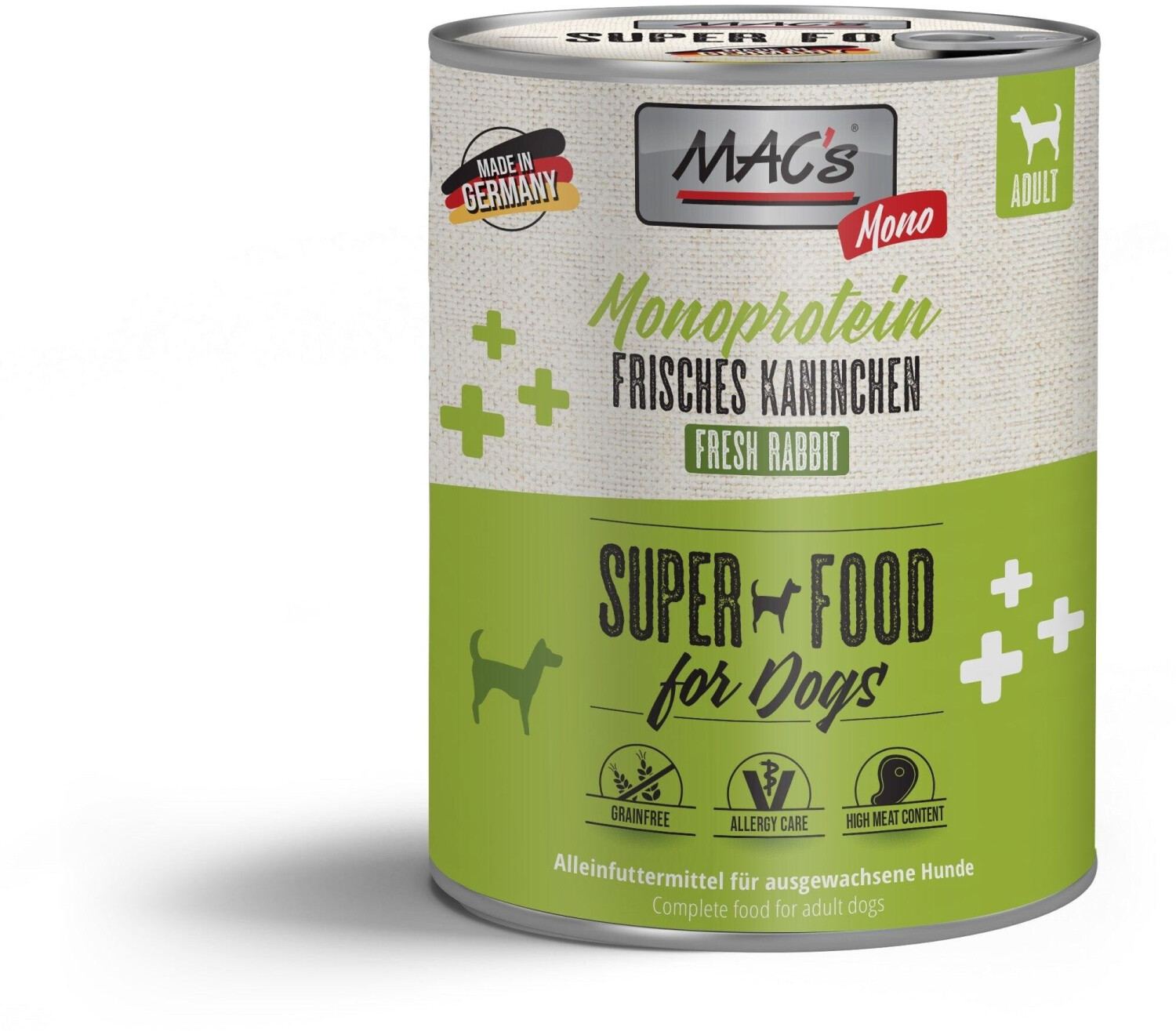 MAC's Dog Mono Sensitive Ente – 6 X 400 G Nassfutter Für Hunde Mit Empfindlicher Verdauung