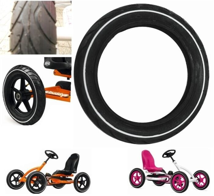 Berg Buddy 4x Reifen 12.5 x 2.25-8 slick white striping / Weißwand