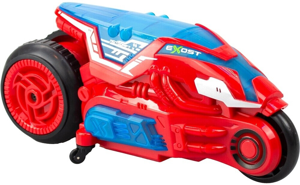 Silverlit EXOST Moto Télécommandée MOTODRIFT X LED – Drift 360°, 2.4GHz, 23 Cm – Cadeau Enfant 5-10 Ans (Rouge)