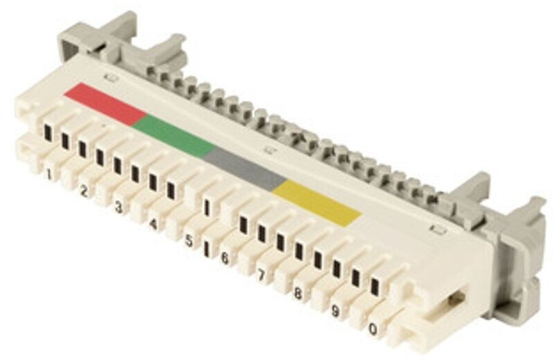 EFB-Elektronik LSA-Trennleiste 2/10 zu 10DA für Rundstangenmontage mit Farbcode (46005.2F)