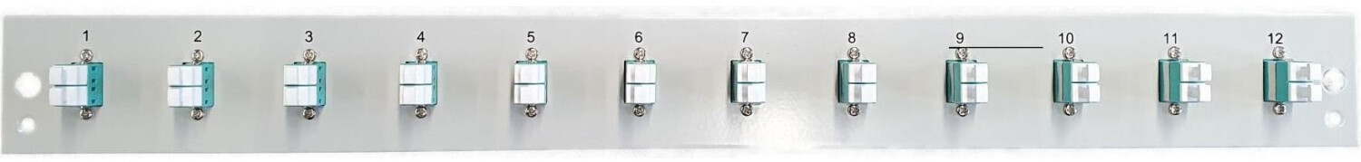 EFB-Elektronik Bestückte Frontblende mit 12 x LC Duplex Kupplung OM3 schwarz (SB-FP-S-12SC-S-OM3)