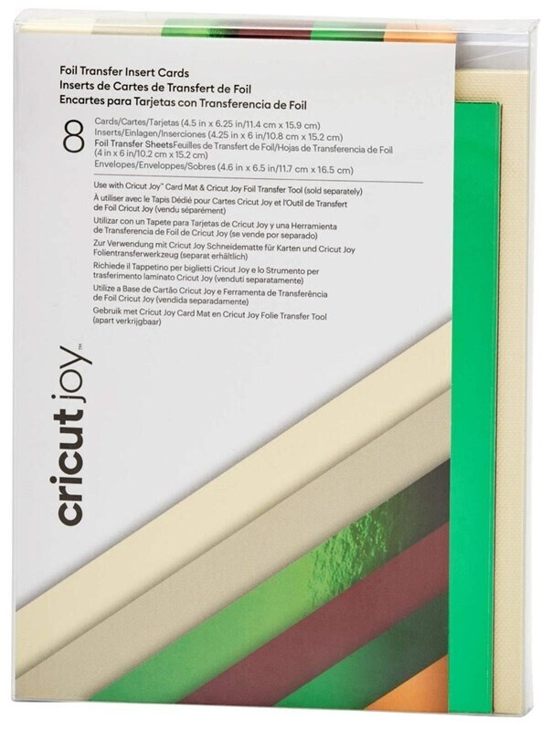Cricut Grusskarte + Briefpapier Blankokarte Joy 11.4 x 15.9 cm Transfer Grün/Khaki 8 Stück (8 Stk.)