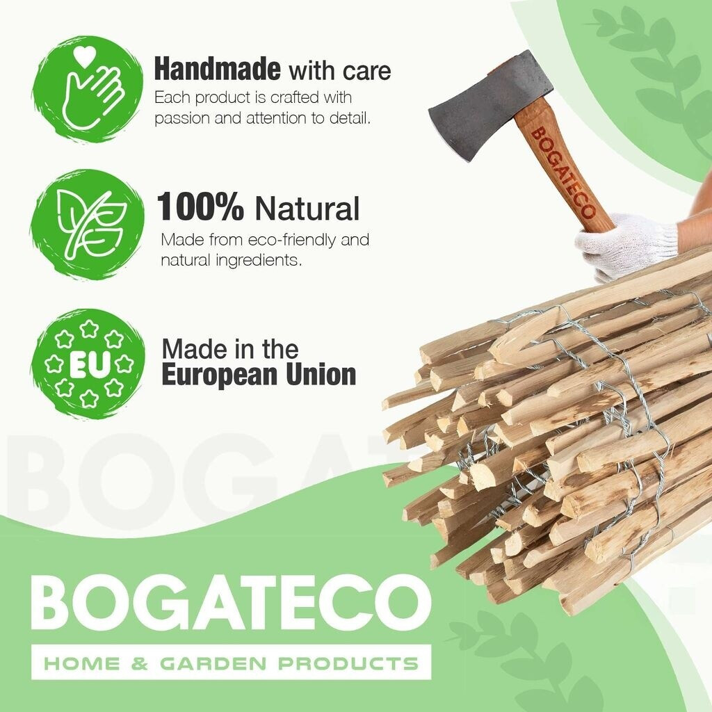 BOGATECO BOGATECO Staketenzaun Haselnuss Kastanie 120x500 cm - view 7