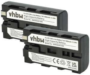vhbw 2x Akku kompatibel mit Panasonic DS-5 DS-100 DS-1 NV-DL1 NL-DL1 DX-1 NV-DE3 NV-DE1 Videokamera Camcorder (1800 mAh 7,2 V Li-Ion)