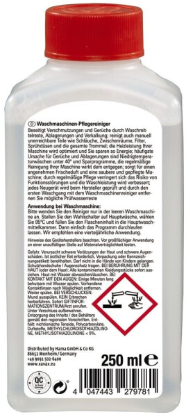 Xavax Waschmaschinen-Pflegereiniger mit Frischeduft, 250 ml (00111723) Waschmaschinenreiniger, Bild 2